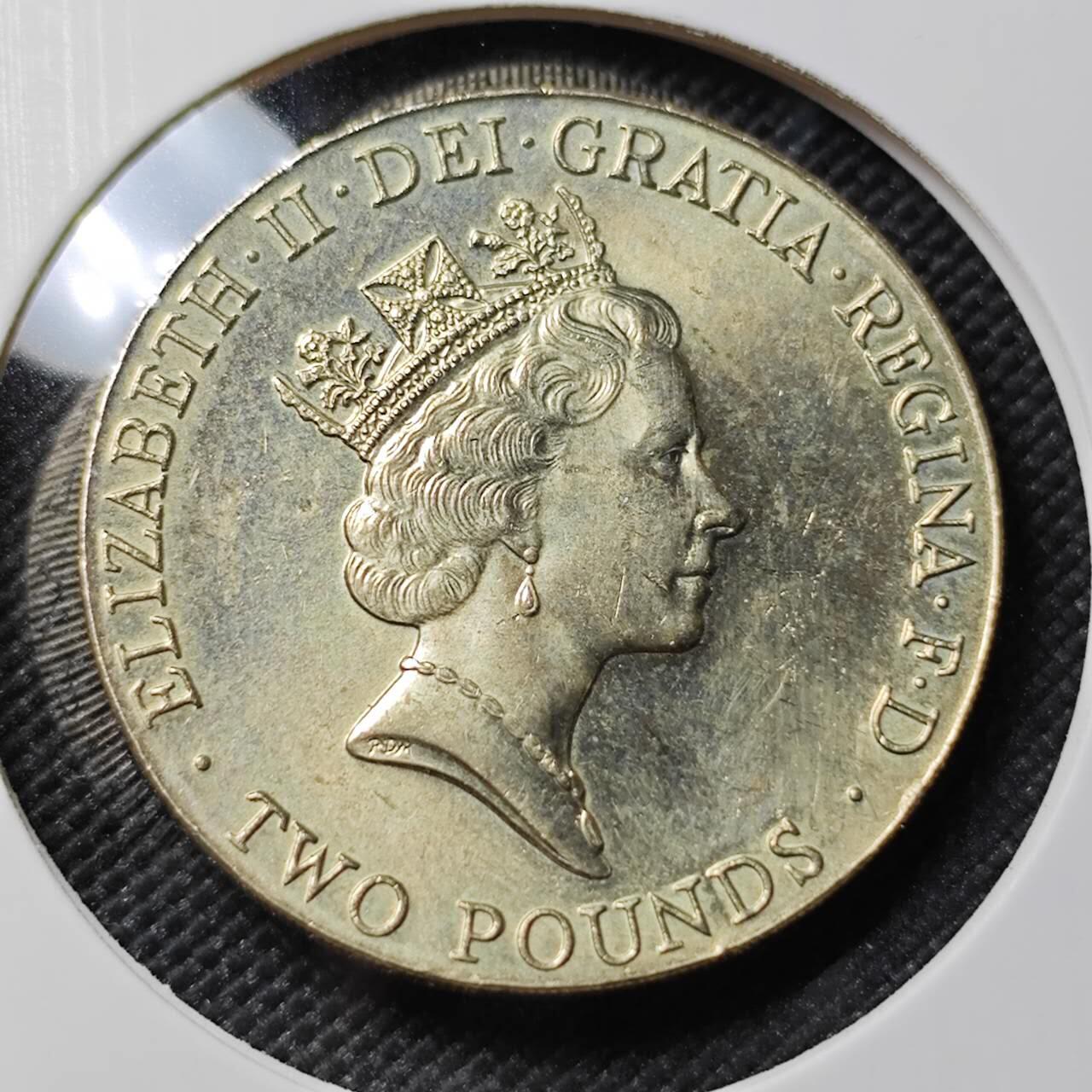 KK钱币收藏小铺   套币专场 2月预留时间 周末发货 1996英国2镑纪念币 