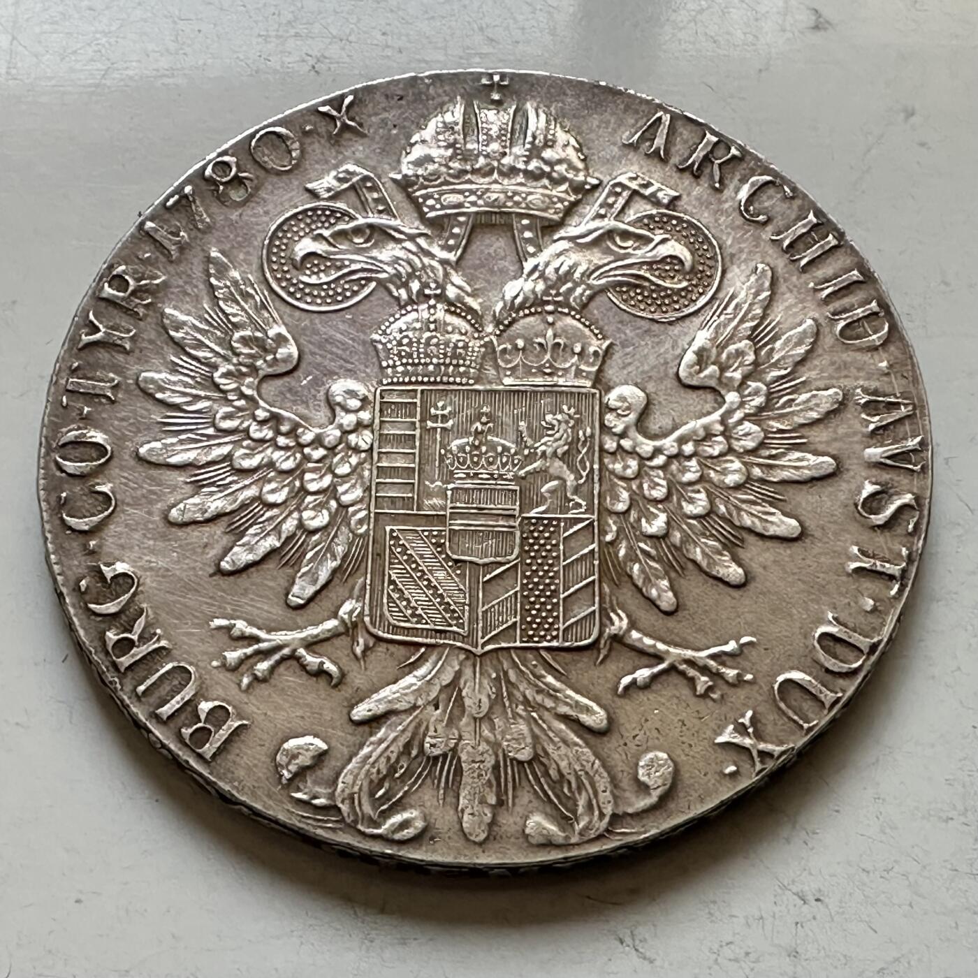 🌹外币初藏🌹🐯2026年第34场   每周二四六晚8️⃣点 接代拍 奥地利1780年后铸1泰勒 28.07g-41mm83.33%银