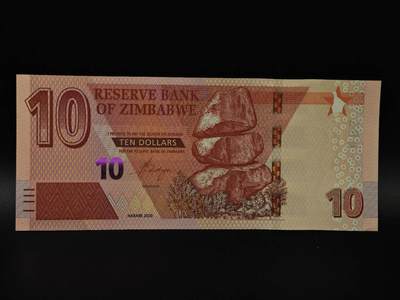  【淘币小摊】限时拍第八百八十四拍   纸币场    每周一统一发货 - 津巴布韦10元纸币