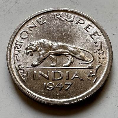 🌹外币初藏🌹🐯2026年第34场   每周二四六晚8️⃣点 接代拍 - 英属印度1947年乔治六世 印度虎 1卢比 原光好品