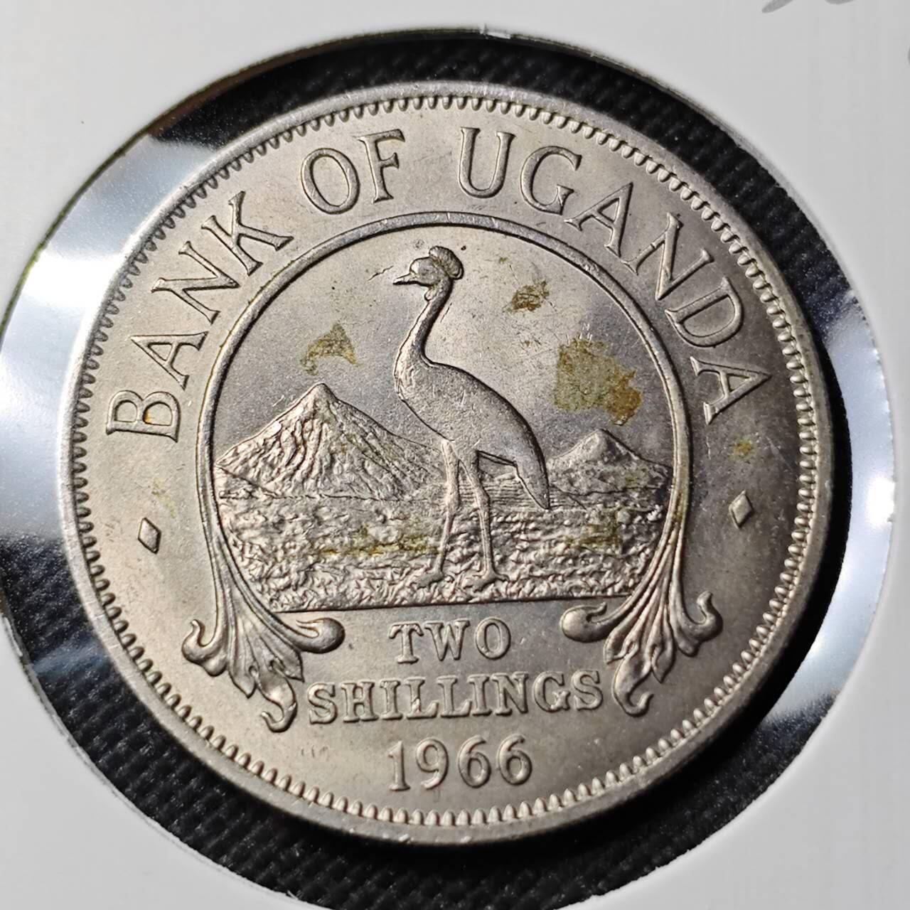KK钱币收藏小铺   套币专场 2月预留时间 周末发货 1966乌干达2先令 好品 