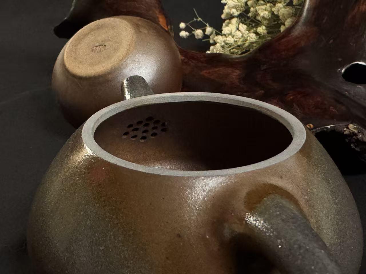 零元拍：原矿紫砂壶柴烧石黄景舟+柴烧主人杯（250CC左右）