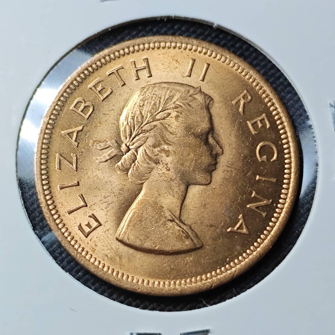 KK钱币收藏小铺   套币专场 2月预留时间 周末发货  1960英属南非1便士铜币 好品