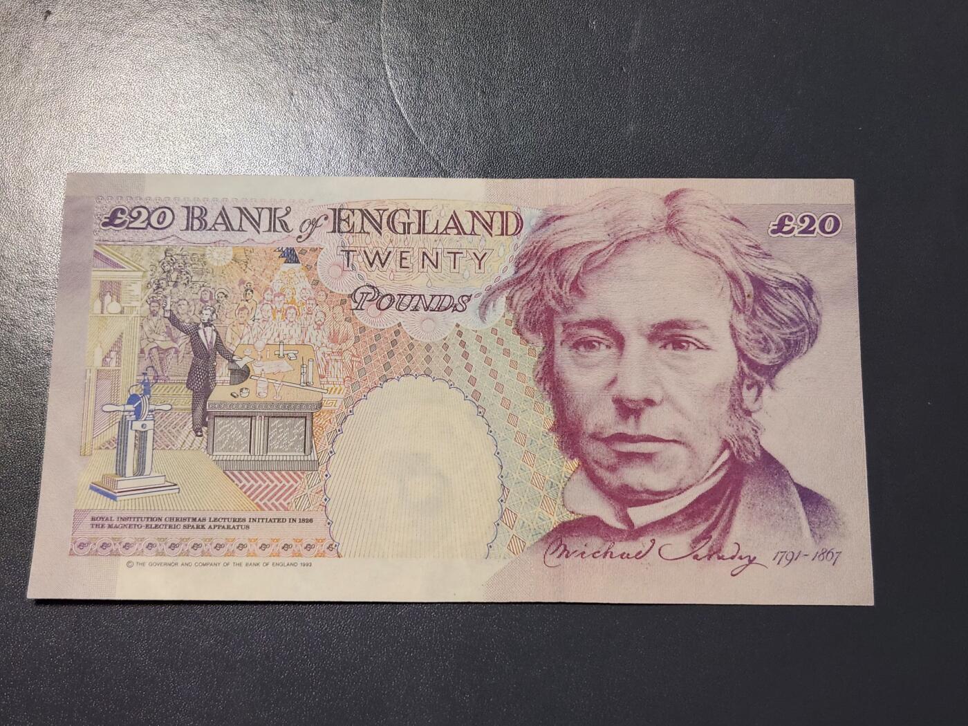 3月23号晚上8点 外国纸币自动截拍第44场 英国20近新极美品