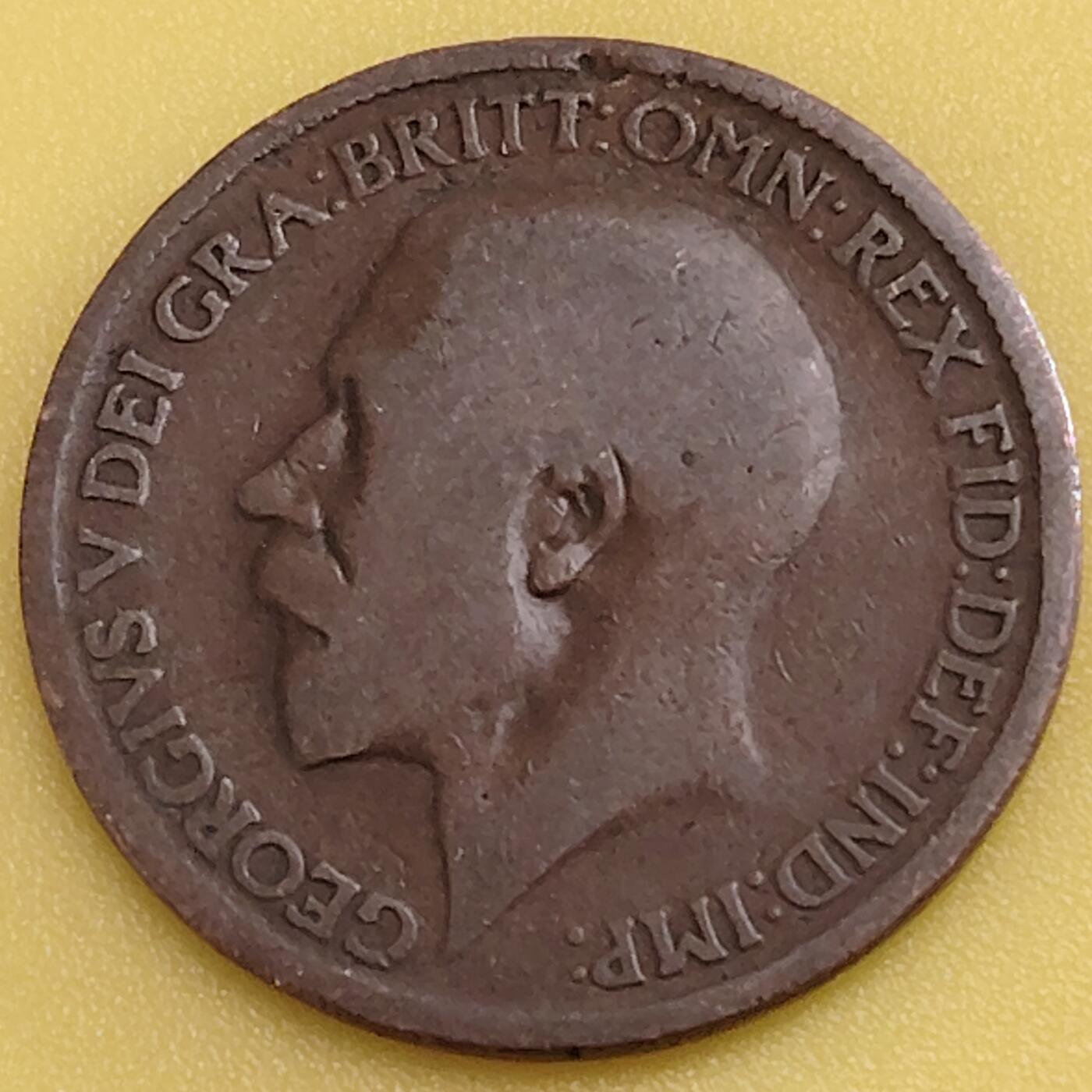 布加迪🐬～世界钱币(上海)🌾第 282 期 /  各国套币和散币 英国🇬🇧 1916年 1/2便士 乔治五世