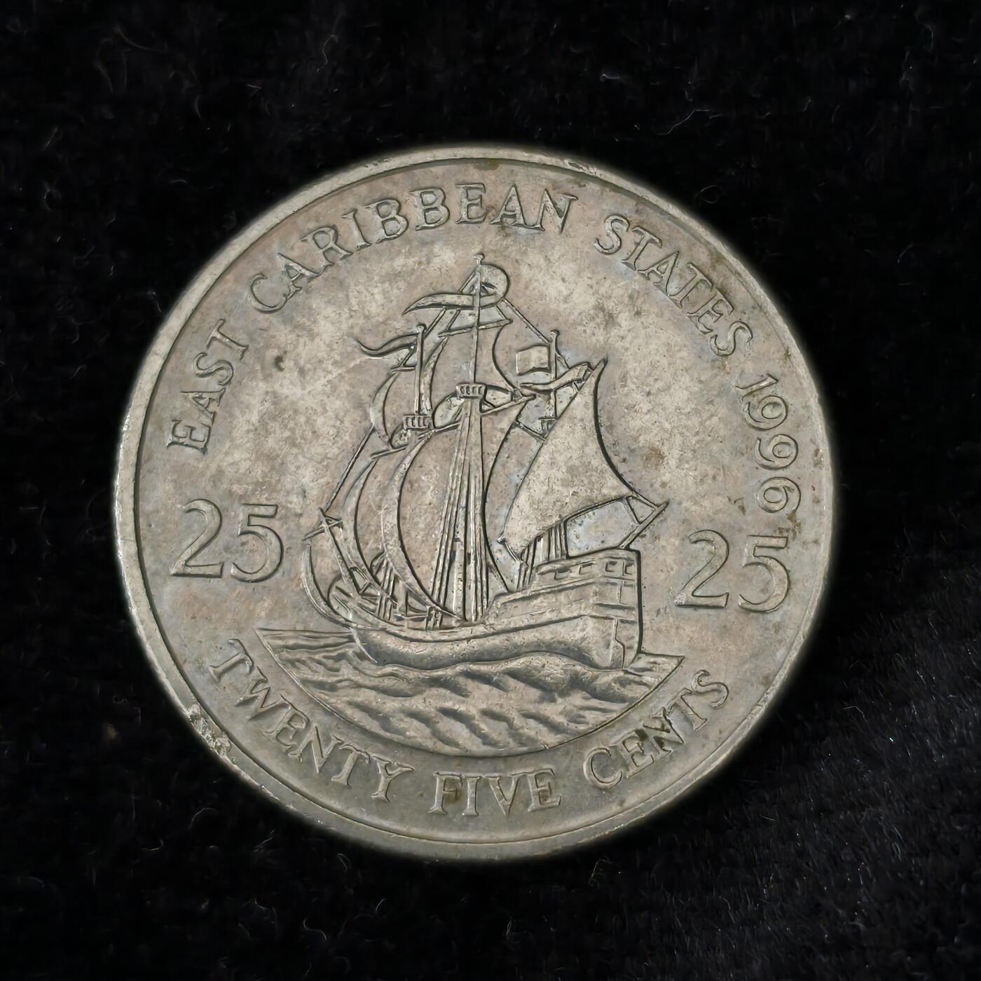 Krab外币市集Vol.27 东加勒比1996年25分