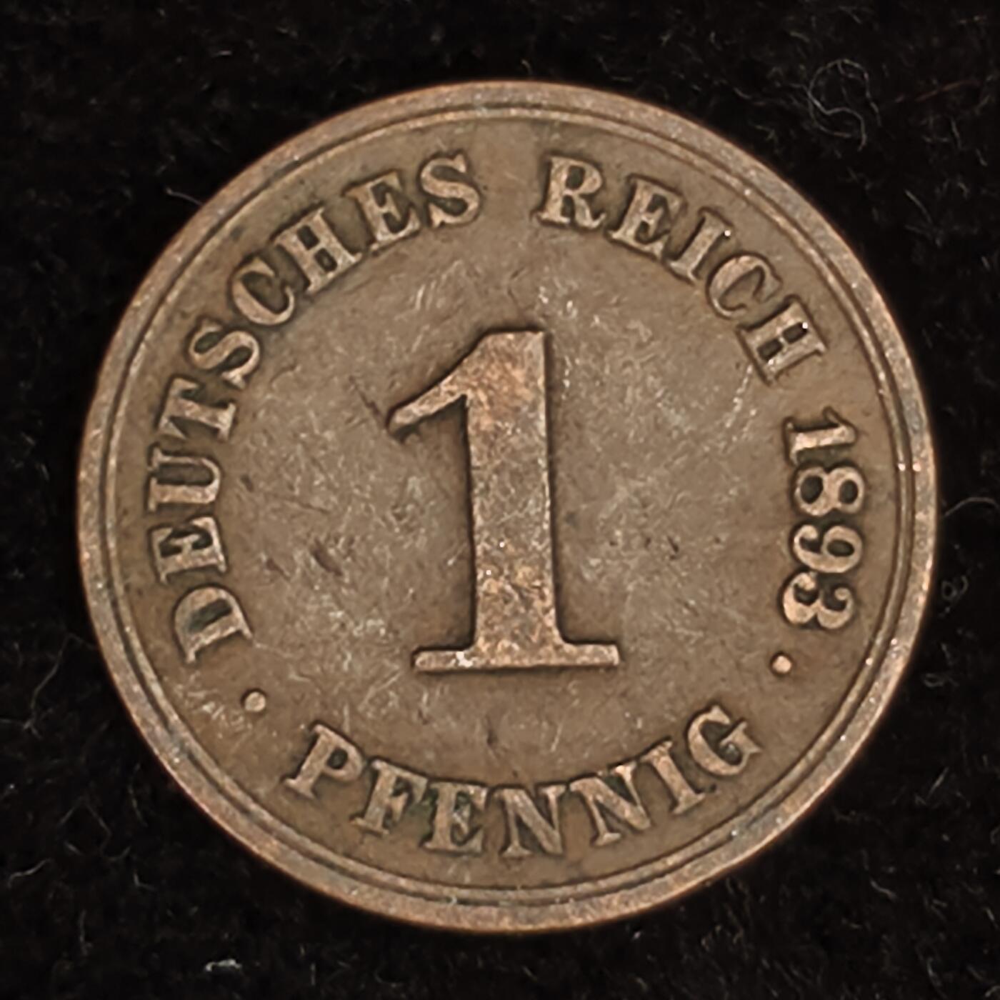 Krab外币市集Vol.27 德国1893年1芬妮