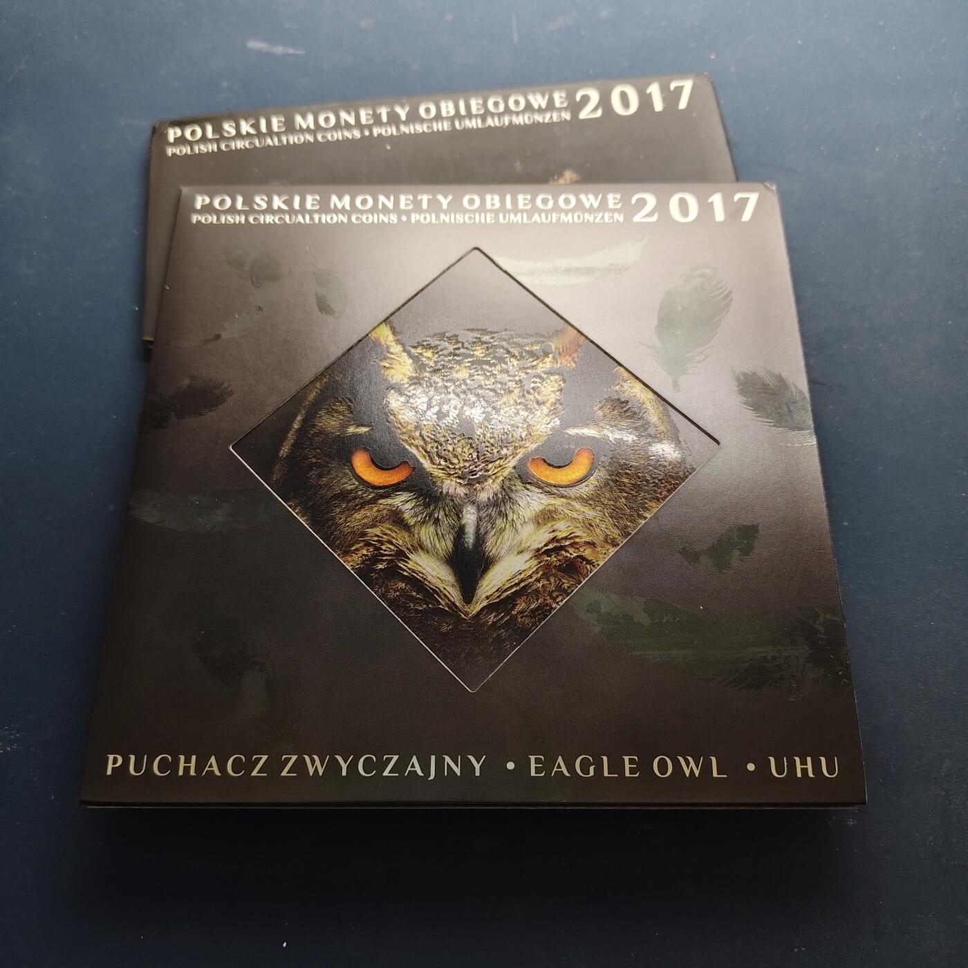 【全场包邮】纯粹捡漏拍515场 波兰2017年保护猫头鹰主题官方封装套币