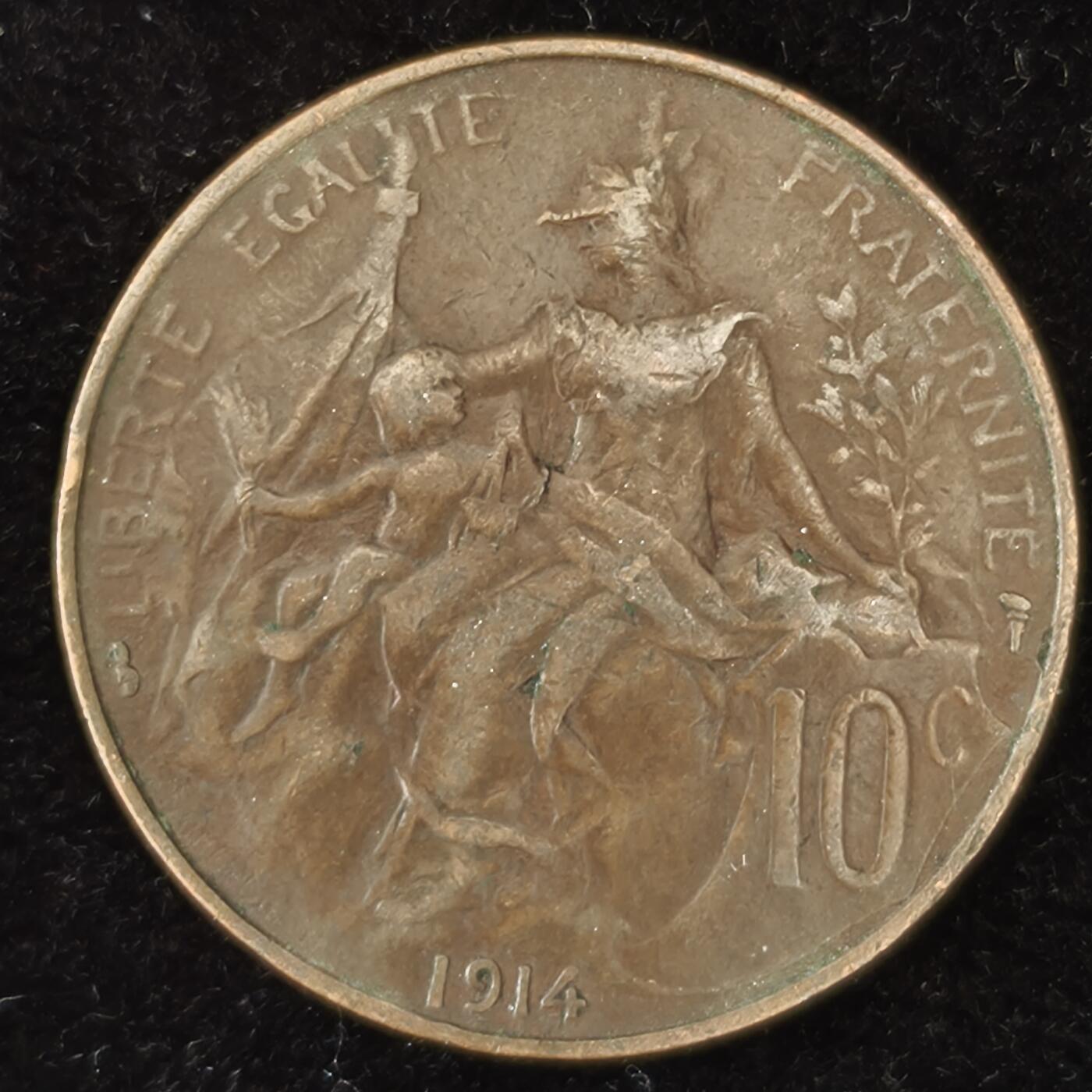 Krab外币市集Vol.27 法国1914年10分