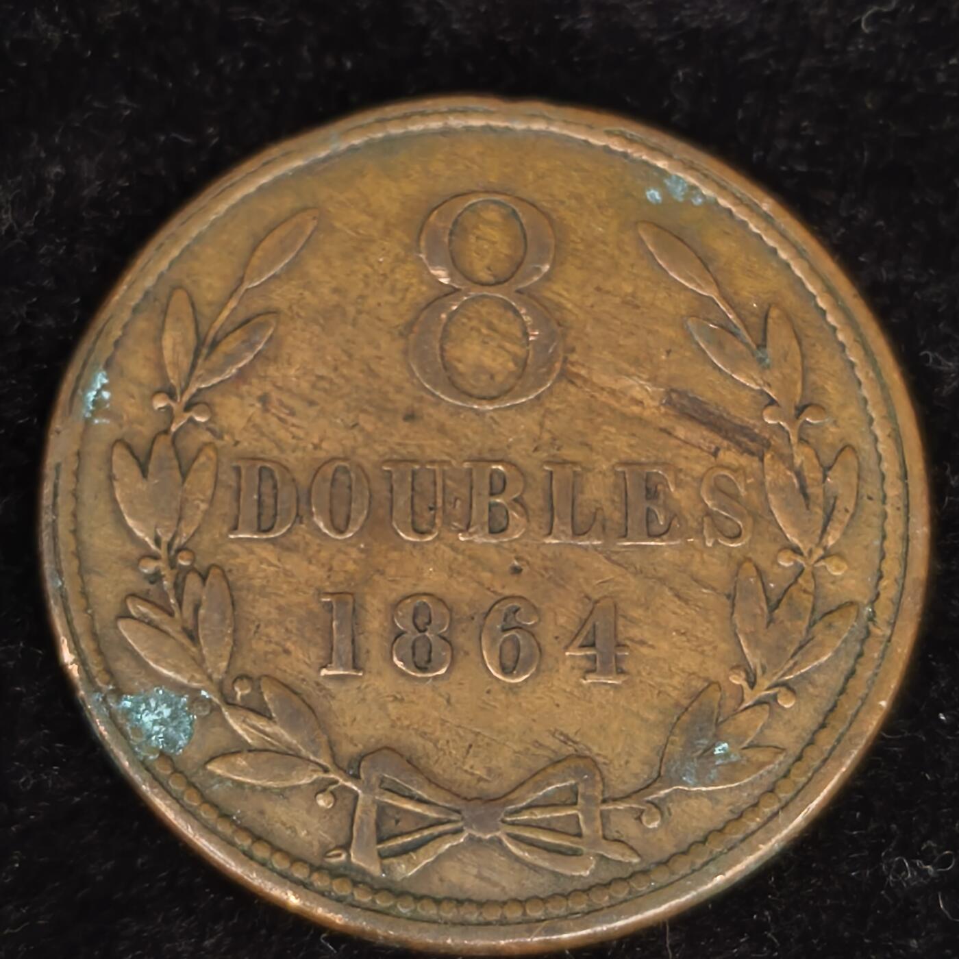 Krab外币市集Vol.27 根西岛1864年8道布