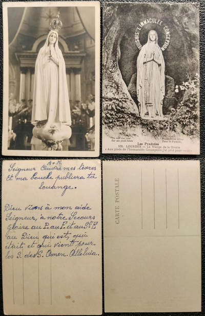 洪涛臻品批发群 精选邮票限时拍卖第1292期  - 早期圣母圣女图明信片2枚