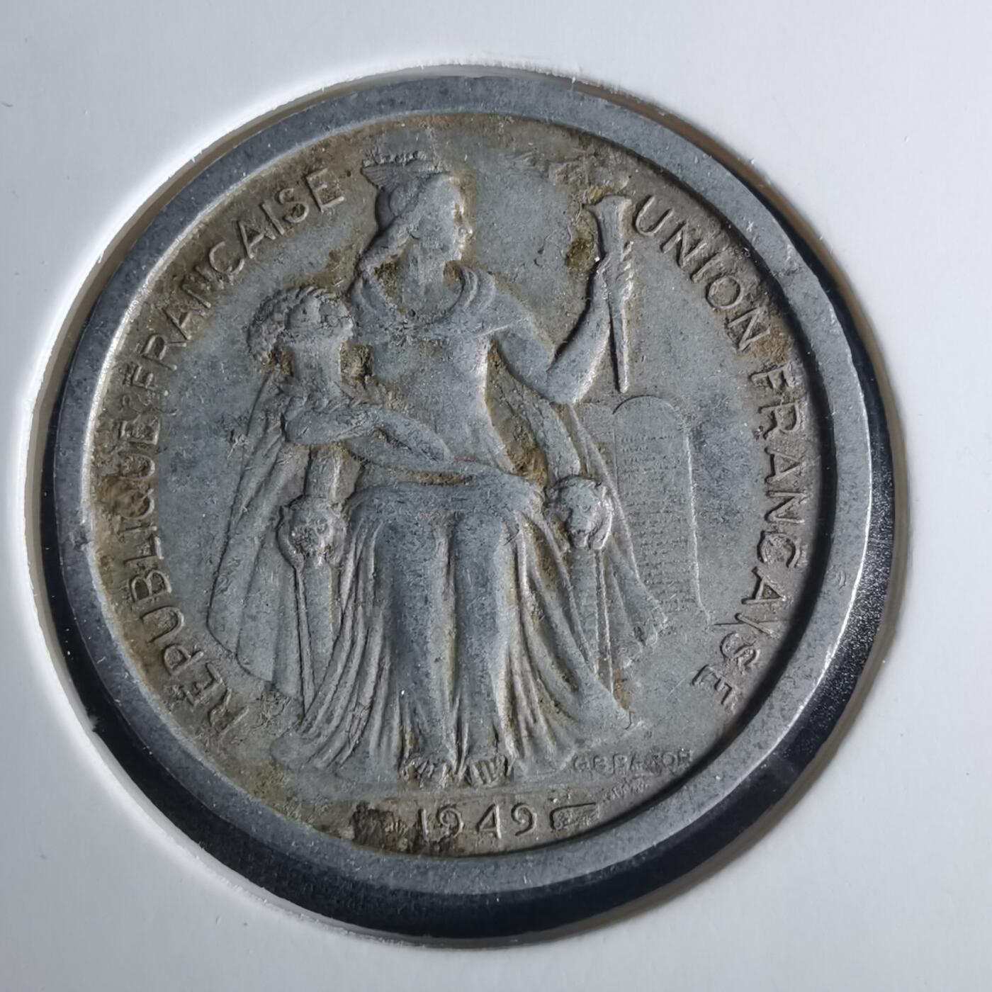 沼泽如烟--第1033场 法属新喀里多尼亚1949年2法郎