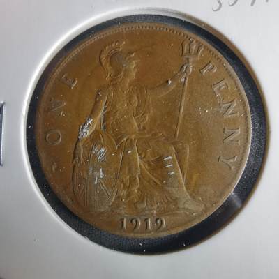 沼泽如烟--第1033场 - 英国1919年1便士