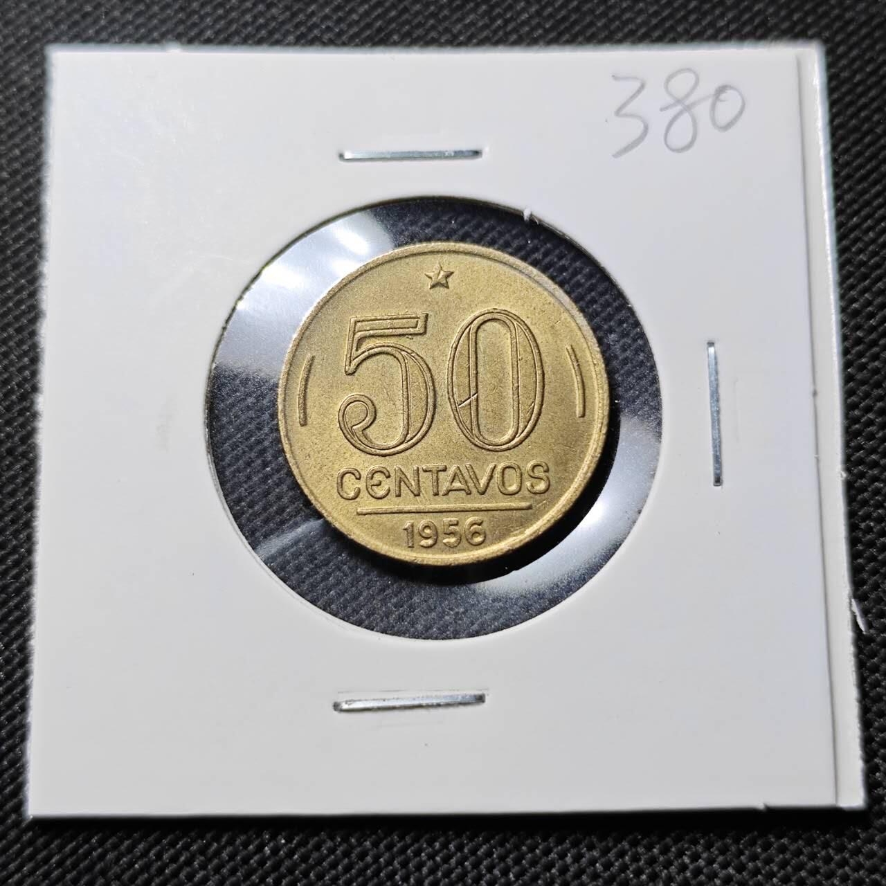 KK钱币收藏小铺   套币专场 2月预留时间 周末发货  1956巴西50分铜币 好品