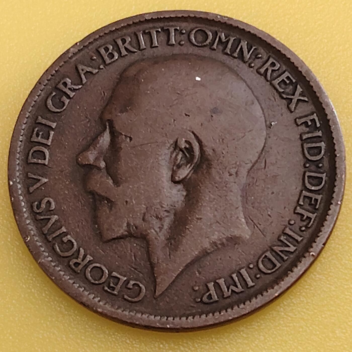 布加迪🐬～世界钱币(上海)🌾第 282 期 /  各国套币和散币 英国🇬🇧 1919年 1/2便士 乔治五世