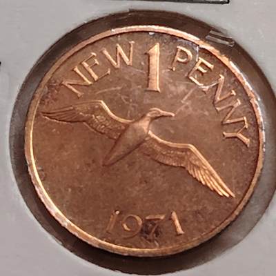 布加迪🐬～世界钱币(上海)🌾第 282 期 /  各国套币和散币 - 根西岛 1971年 1便士 