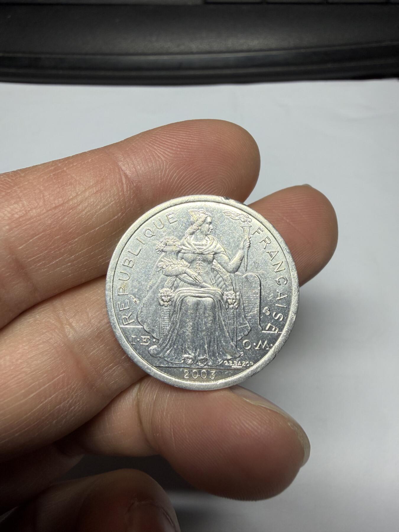 2026年集古藏今外币拍卖第三期-第7场—（总第317拍），可以寄存60天，满160元包邮。 2003年新喀里多尼亚2法郎