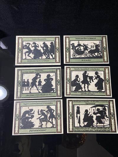 2026年第三十七场(总第二百零六场）德紧纸币特拍场(佣金3%，最低1元) - 德紧纸币–德国诺伊弗赖堡（Neufreiburg，今波兰希维博日什Swiebodzice）50芬妮六枚套票