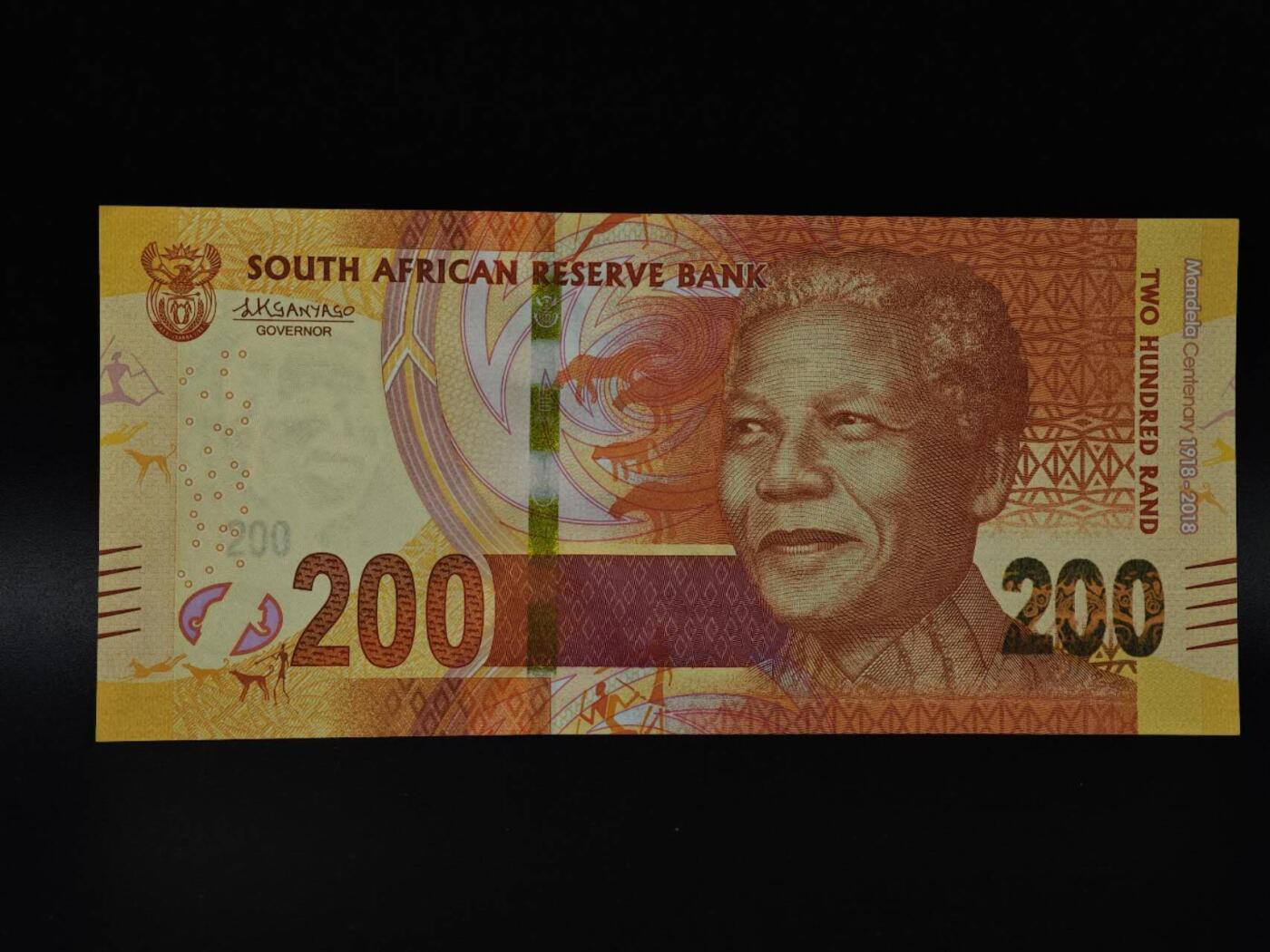  【淘币小摊】限时拍第八百八十四拍   纸币场    每周一统一发货 南非200兰德纸币【有折】