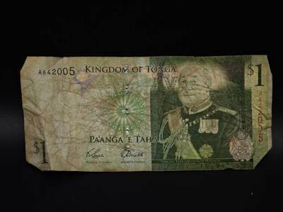 【淘币小摊】限时拍第八百八十四拍   纸币场    每周一统一发货 - 汤加1潘加纸币【有折】