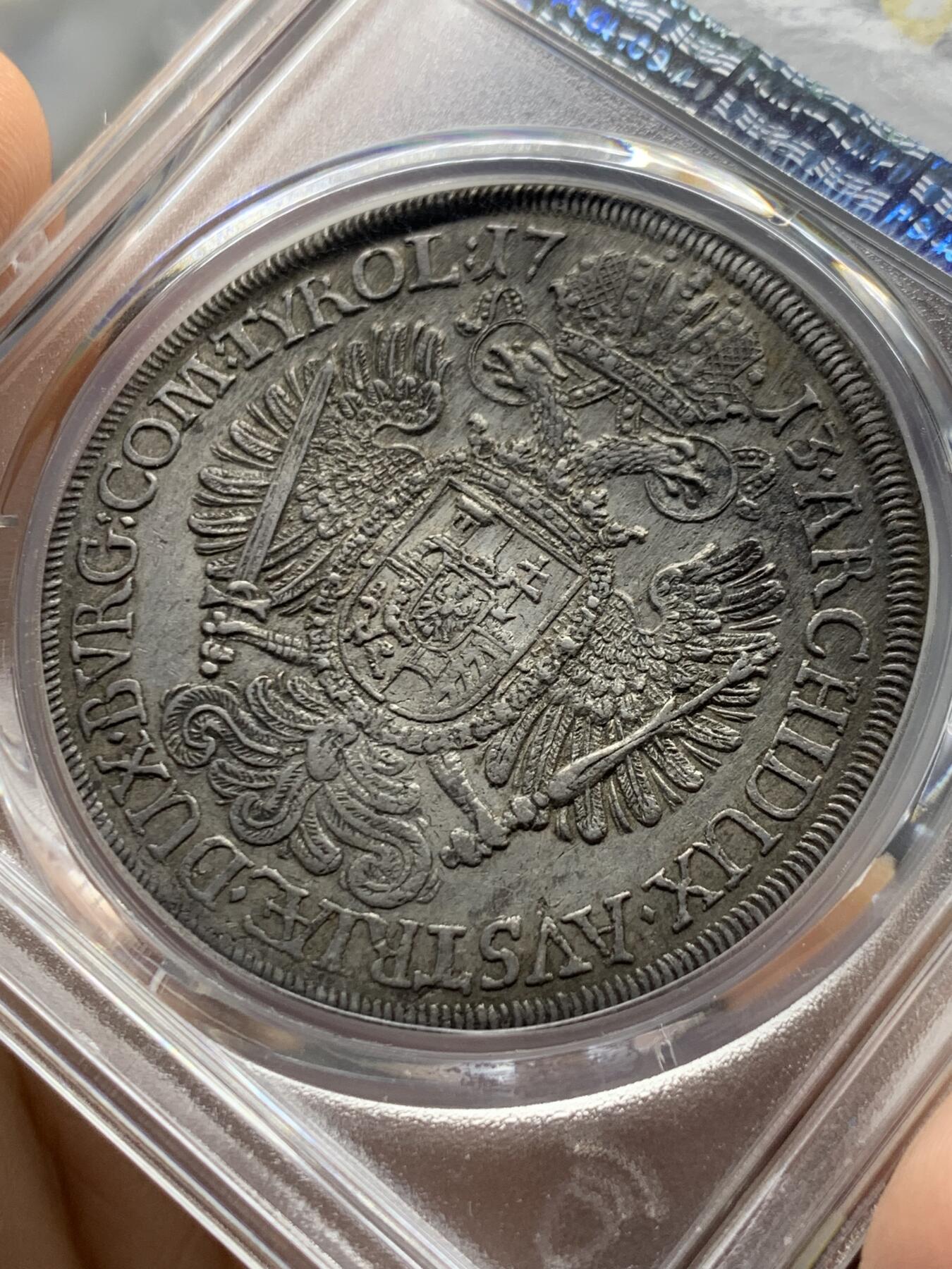 《竞宝斋》第473场 周日，周一 2场连拍 （全场包邮）欢迎送拍 PCGS MS62 神圣罗马帝国 1713年 查理六世 泰勒大银币 奥地利大波浪神罗泰勒 状态佳 亚军分