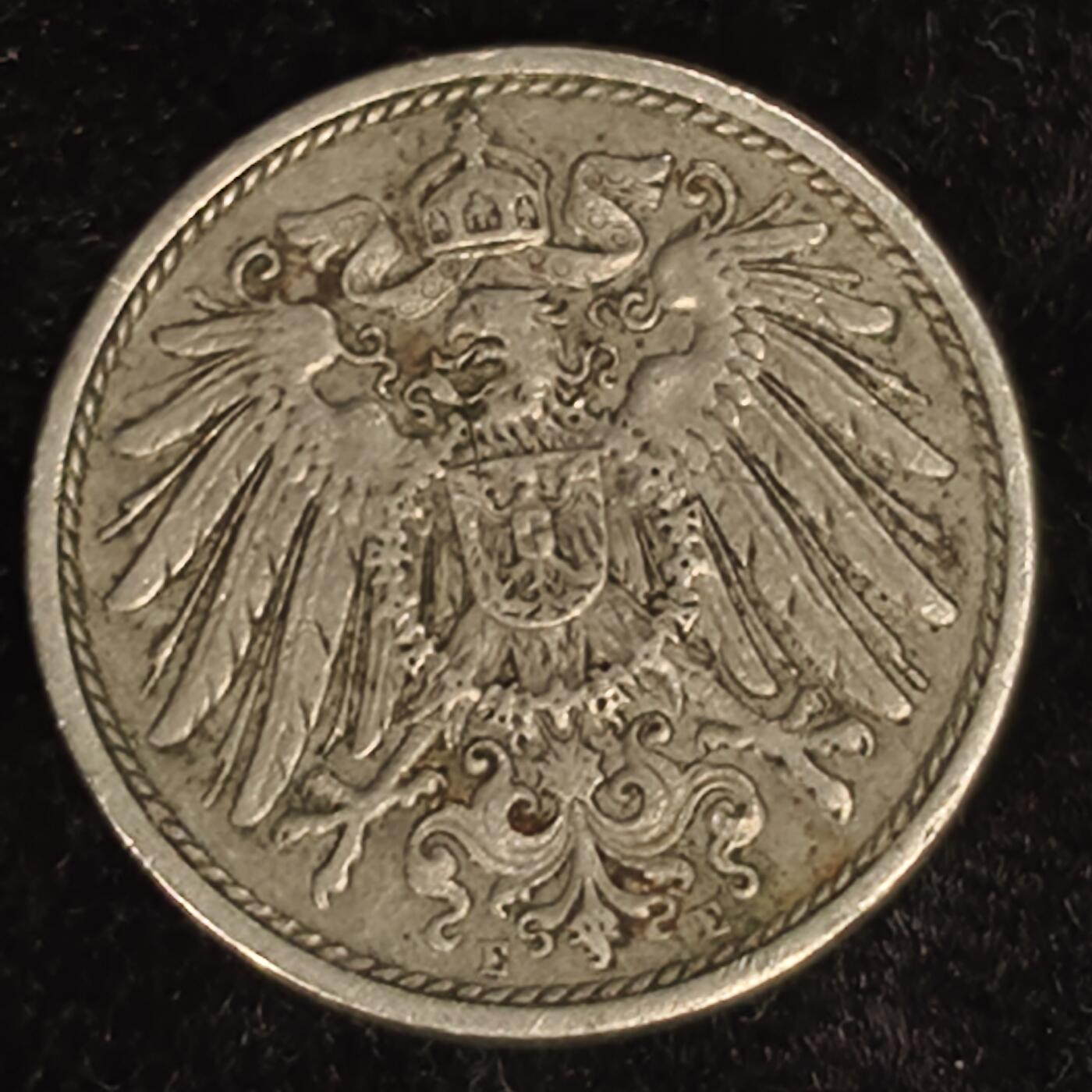 Krab外币市集Vol.27 德国1908E 10芬妮