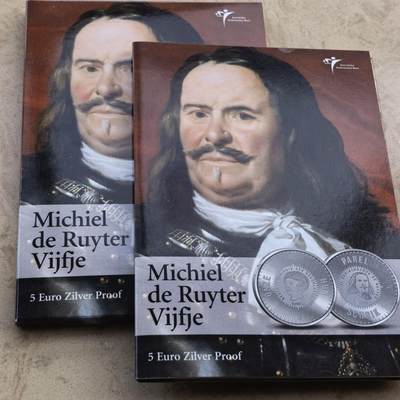 道一币馆币章第一百六十九场 - 原包装 荷兰2007年海军上将鲁伊特诞辰400周年5欧元银币  11.9g 925s