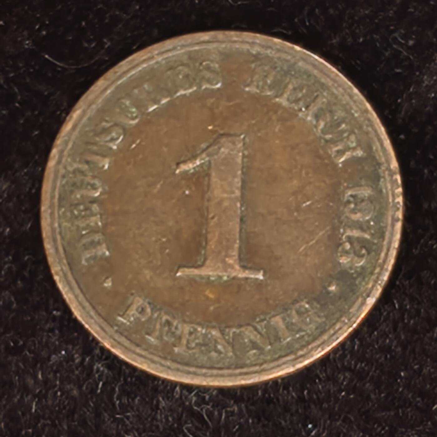 Krab外币市集Vol.27 德国1913J年1芬妮