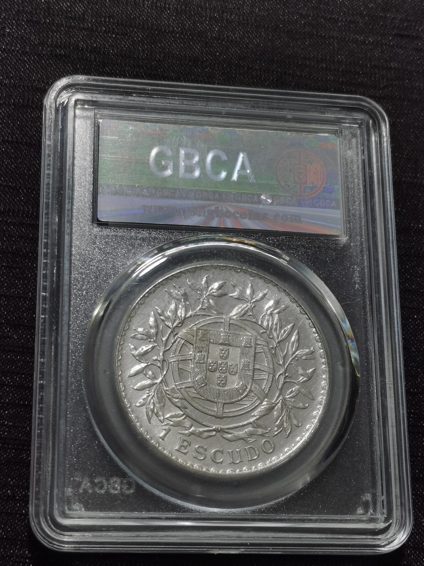 天下钱庄专场欢迎参拍 葡萄牙自由女神1埃斯库多银币