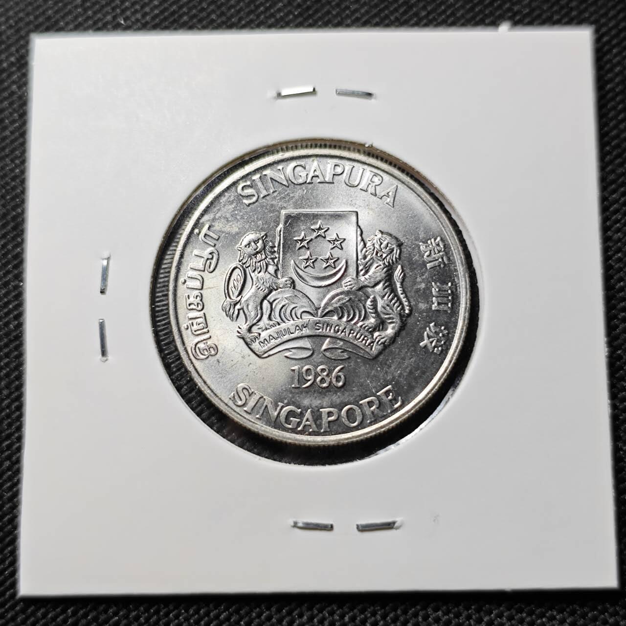 KK钱币收藏小铺   套币专场 2月预留时间 周末发货 1986新加坡1元 少见品种 
