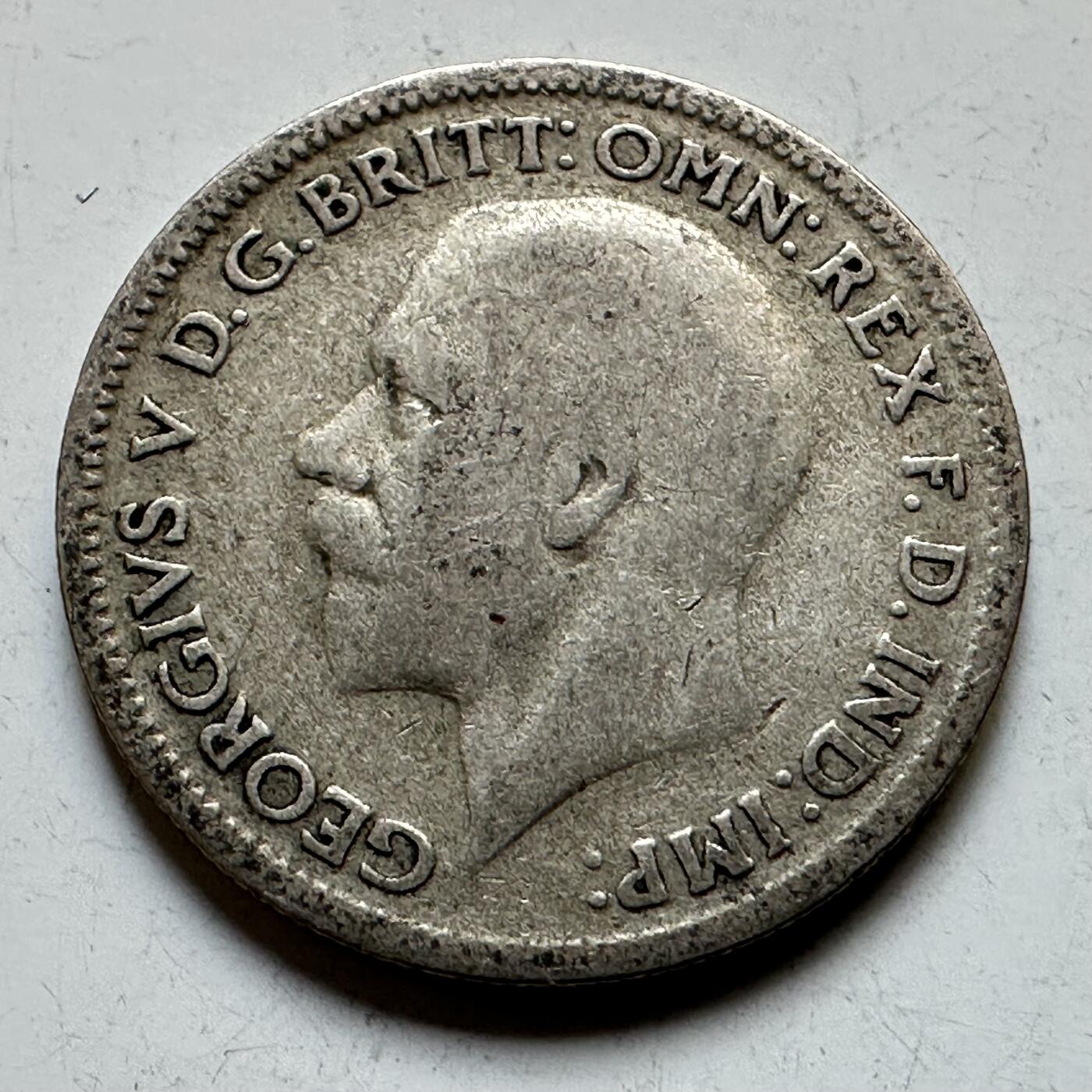 🌹外币初藏🌹🐯2026年第34场   每周二四六晚8️⃣点 接代拍 英国1932年乔治五世 6便士银币 2.83g 19.4mm 50%银