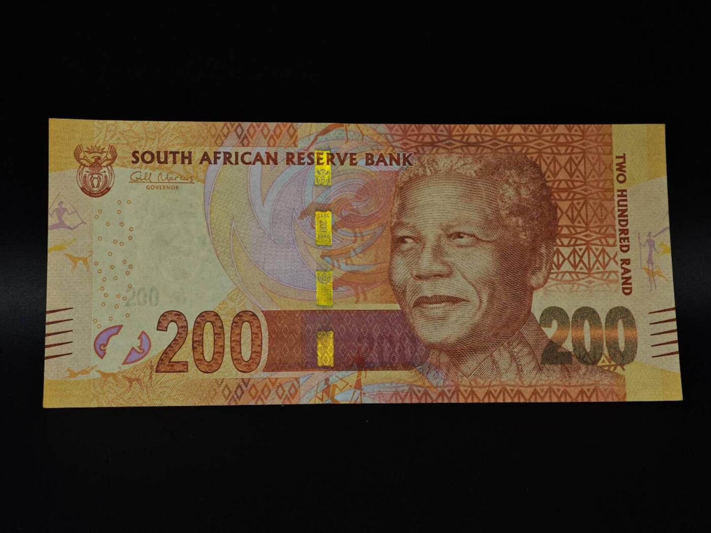  【淘币小摊】限时拍第八百八十四拍   纸币场    每周一统一发货 南非200兰德纸币【有折】