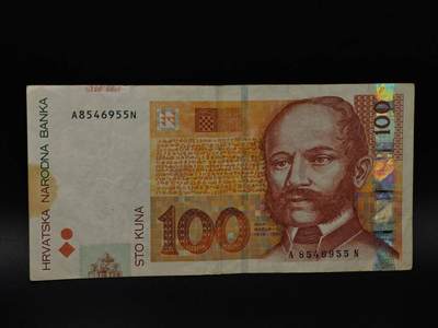  【淘币小摊】限时拍第八百八十四拍   纸币场    每周一统一发货 - 克罗地亚100库纳纸币【有折】