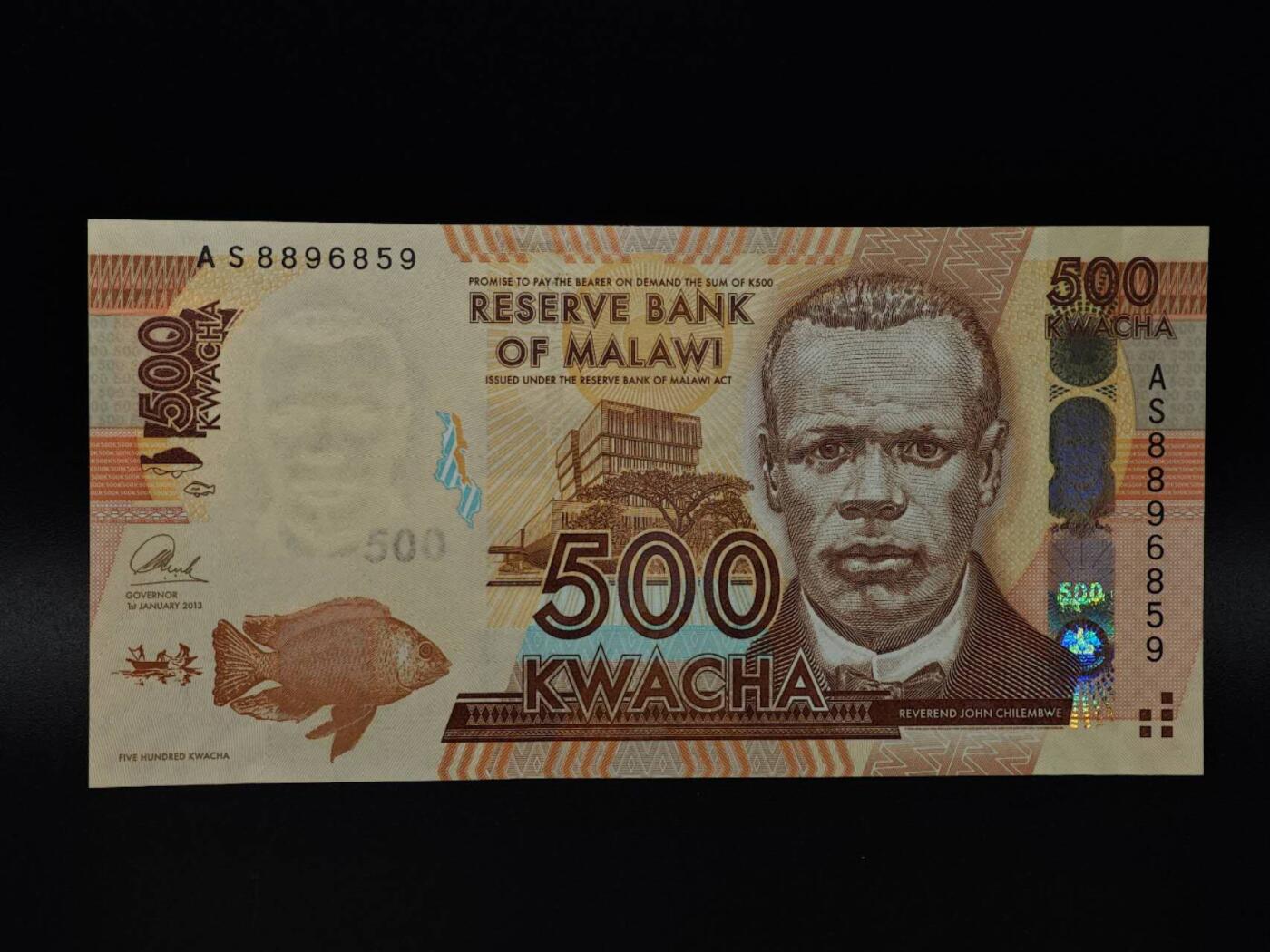  【淘币小摊】限时拍第八百八十四拍   纸币场    每周一统一发货 马拉维500克瓦查纸币