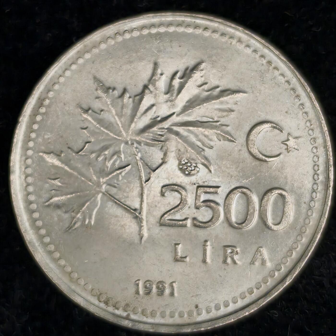 Krab外币市集Vol.27 土耳其1991年2500里拉