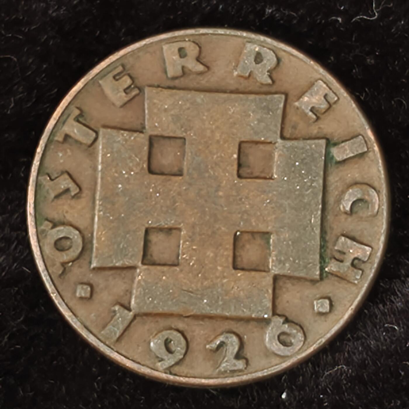 Krab外币市集Vol.27 奥地利1926年2格罗申