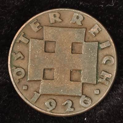 Krab外币市集Vol.27 - 奥地利1926年2格罗申