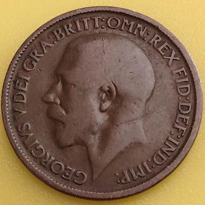 布加迪🐬～世界钱币(上海)🌾第 282 期 /  各国套币和散币 - 英国🇬🇧 1916年 1/2便士 乔治五世