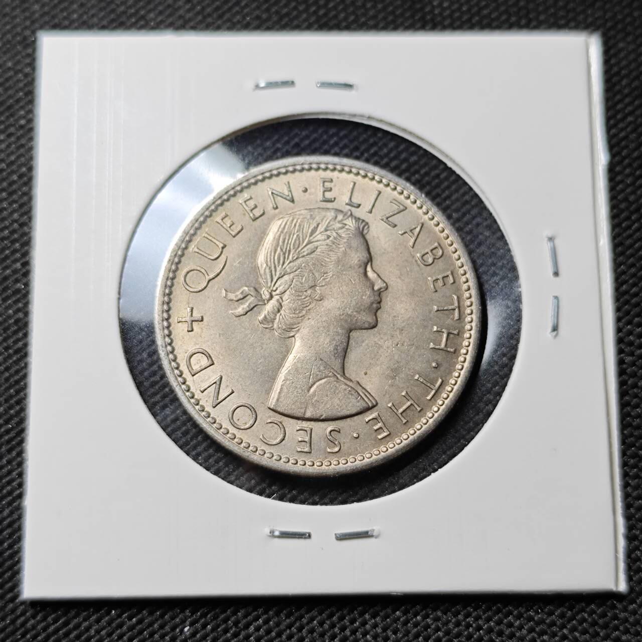 KK钱币收藏小铺   套币专场 2月预留时间 周末发货 1964新西兰2先令 好品 