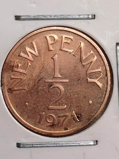 布加迪🐬～世界钱币(上海)🌾第 282 期 /  各国套币和散币 - 根西岛 1971年 便士 