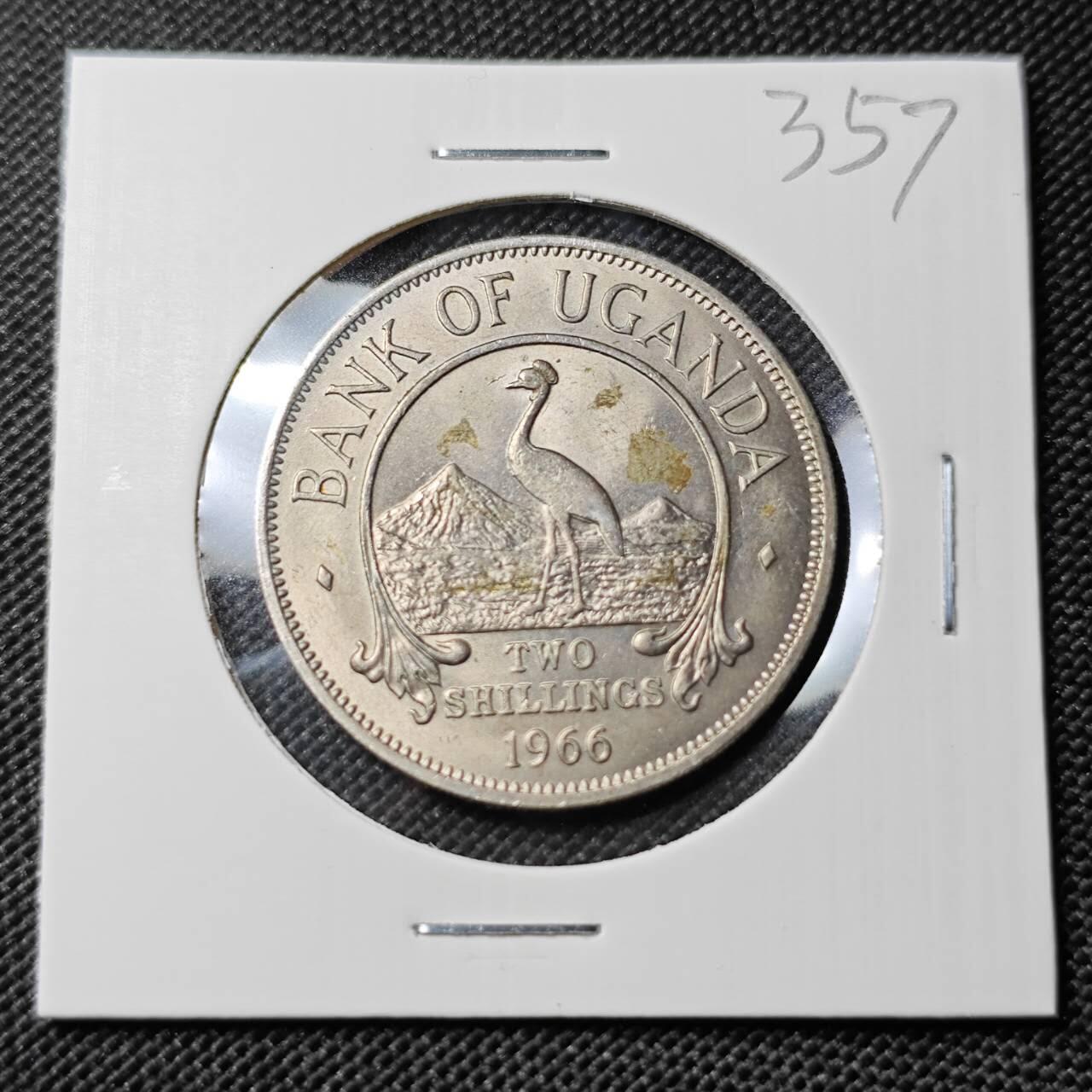 KK钱币收藏小铺   套币专场 2月预留时间 周末发货 1966乌干达2先令 好品 