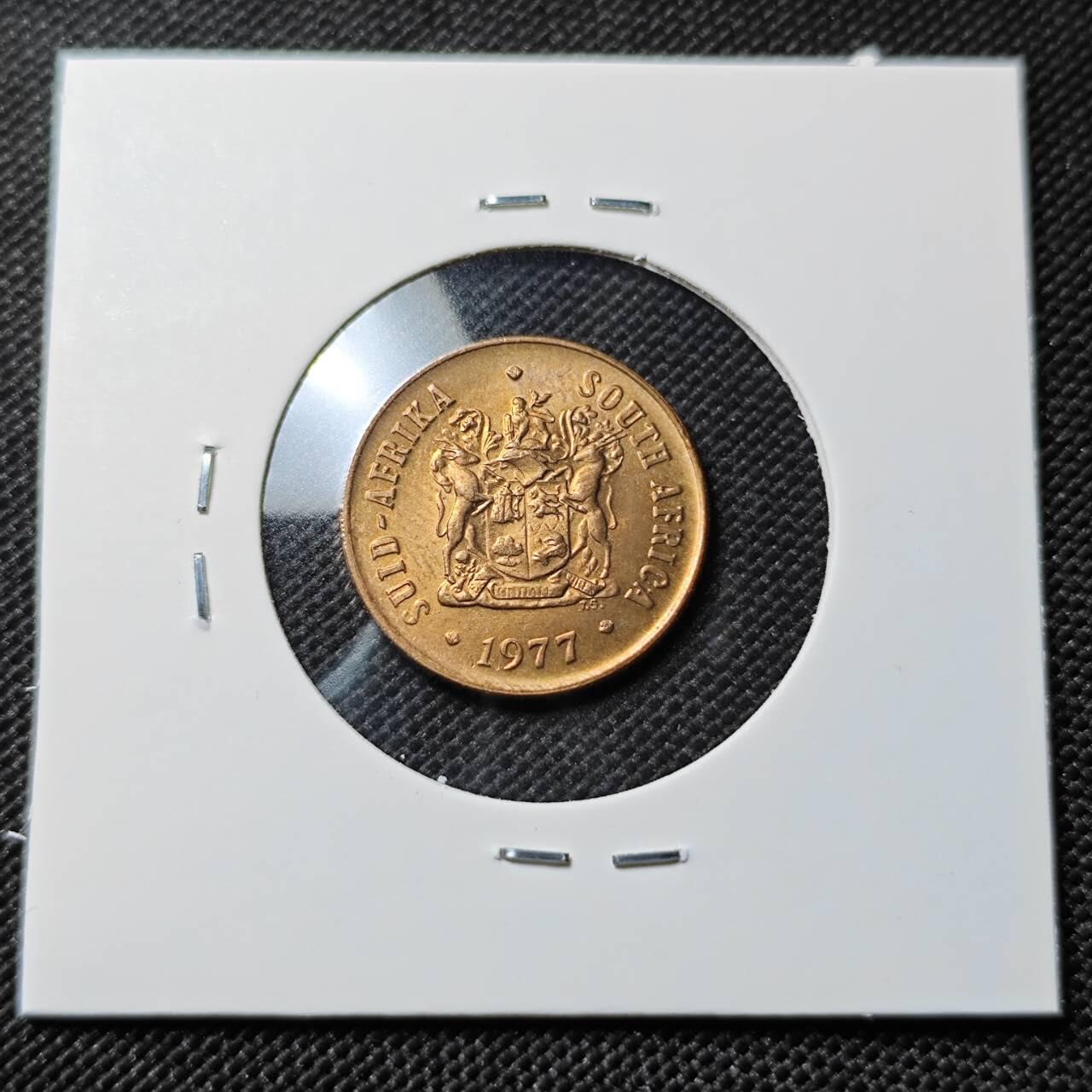 KK钱币收藏小铺   套币专场 2月预留时间 周末发货 1977 南非1分 好品