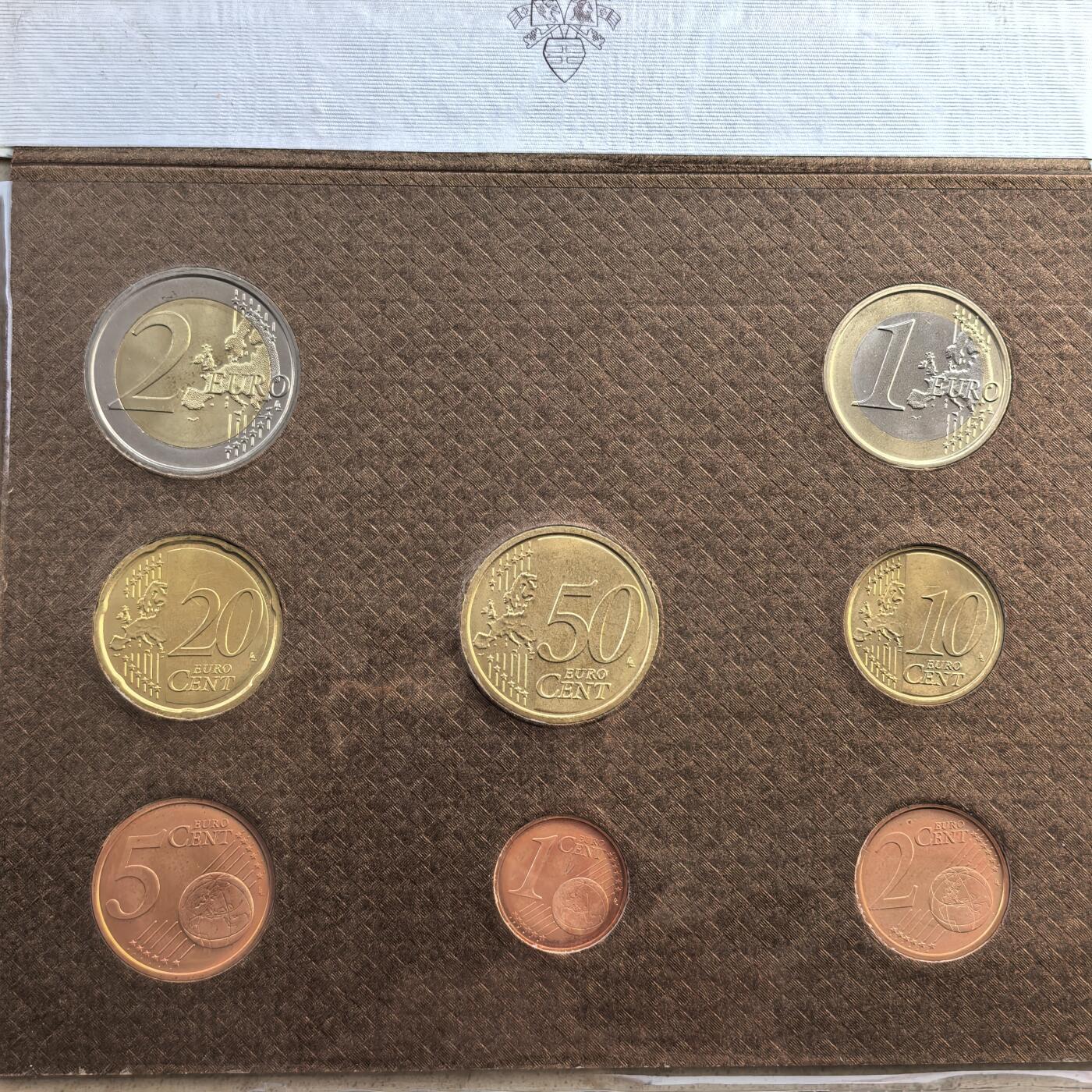 道一币馆币章第一百七十场 原包装 梵蒂冈2011年欧元套币八枚