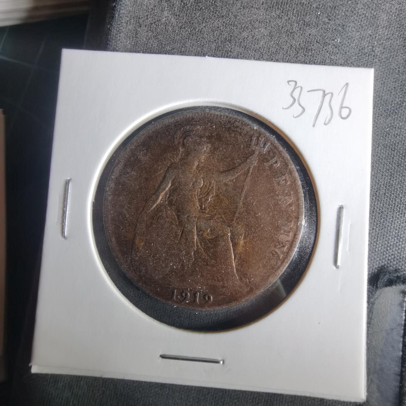 沼泽如烟--第1033场 英国1919年1便士