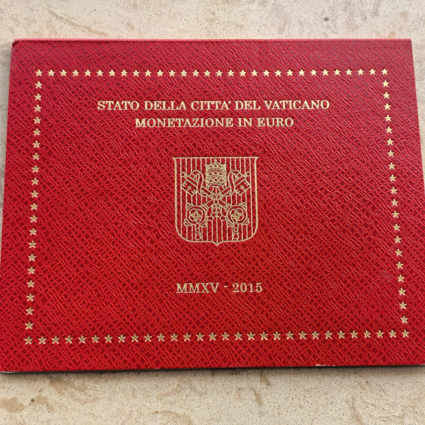 道一币馆币章第一百七十场 原包装 梵蒂冈2015年欧元套币八枚