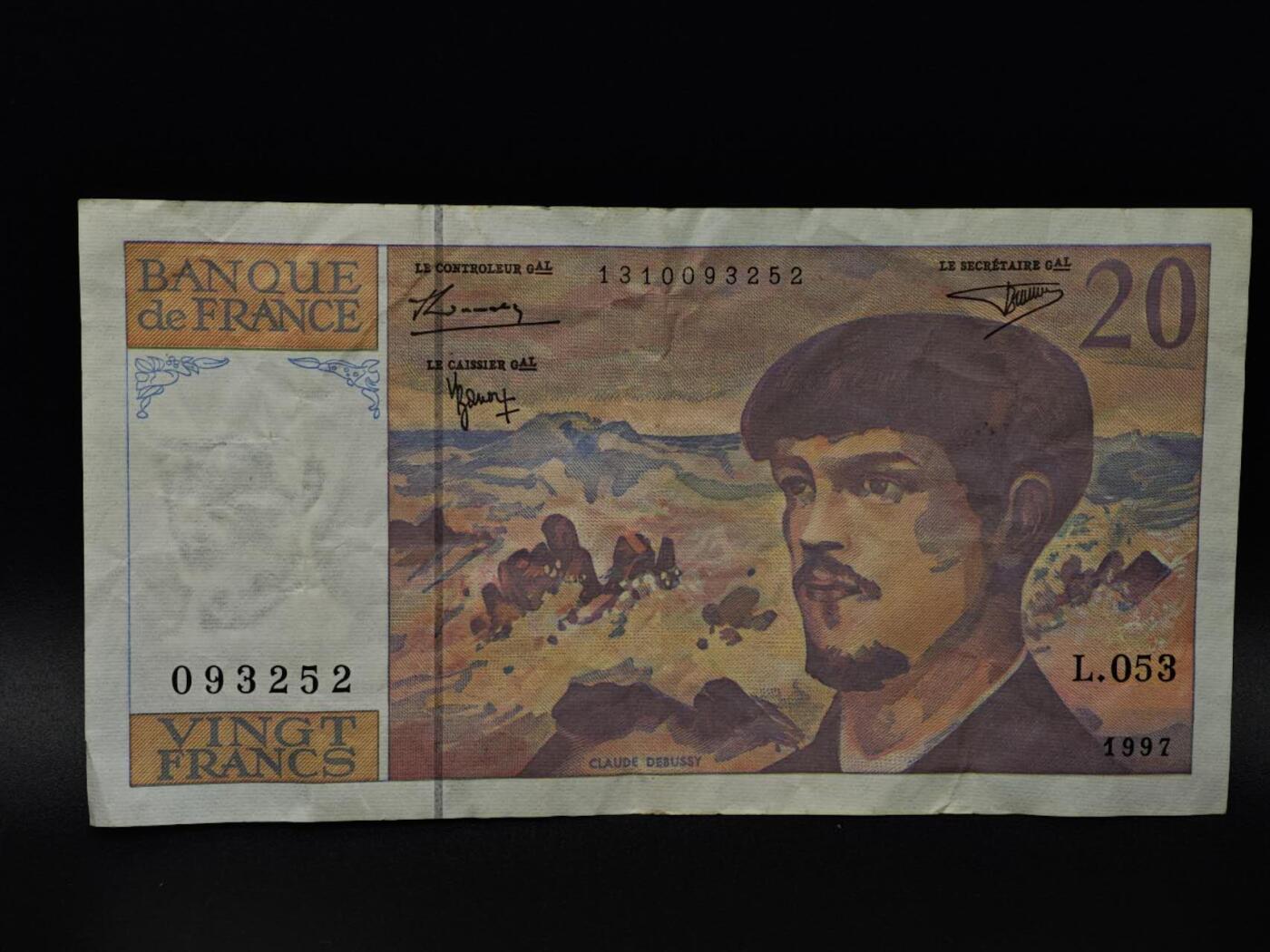  【淘币小摊】限时拍第八百八十四拍   纸币场    每周一统一发货 法国20法郎纸币【有折】