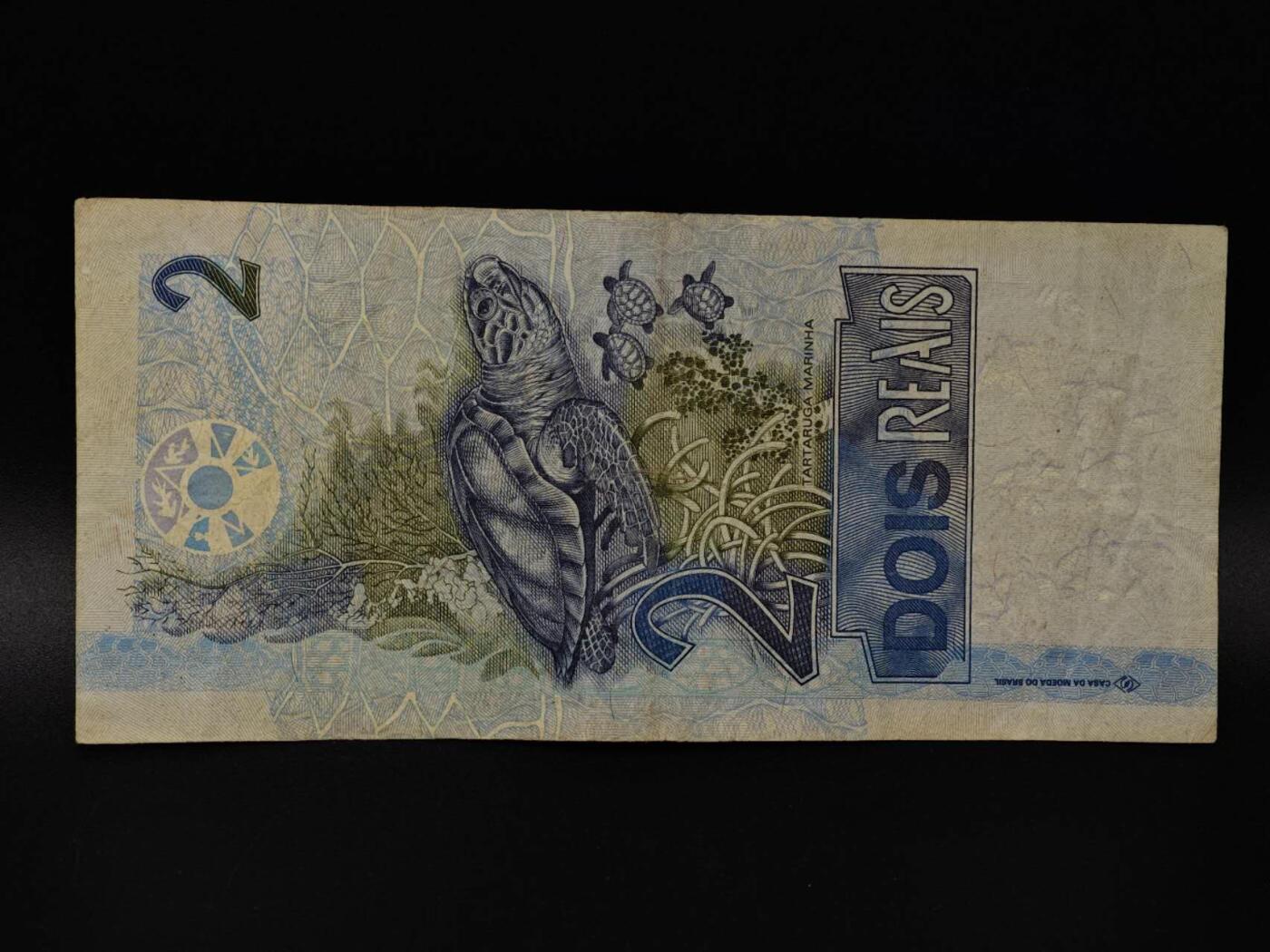  【淘币小摊】限时拍第八百八十四拍   纸币场    每周一统一发货 巴西2雷亚尔纸币【有折】