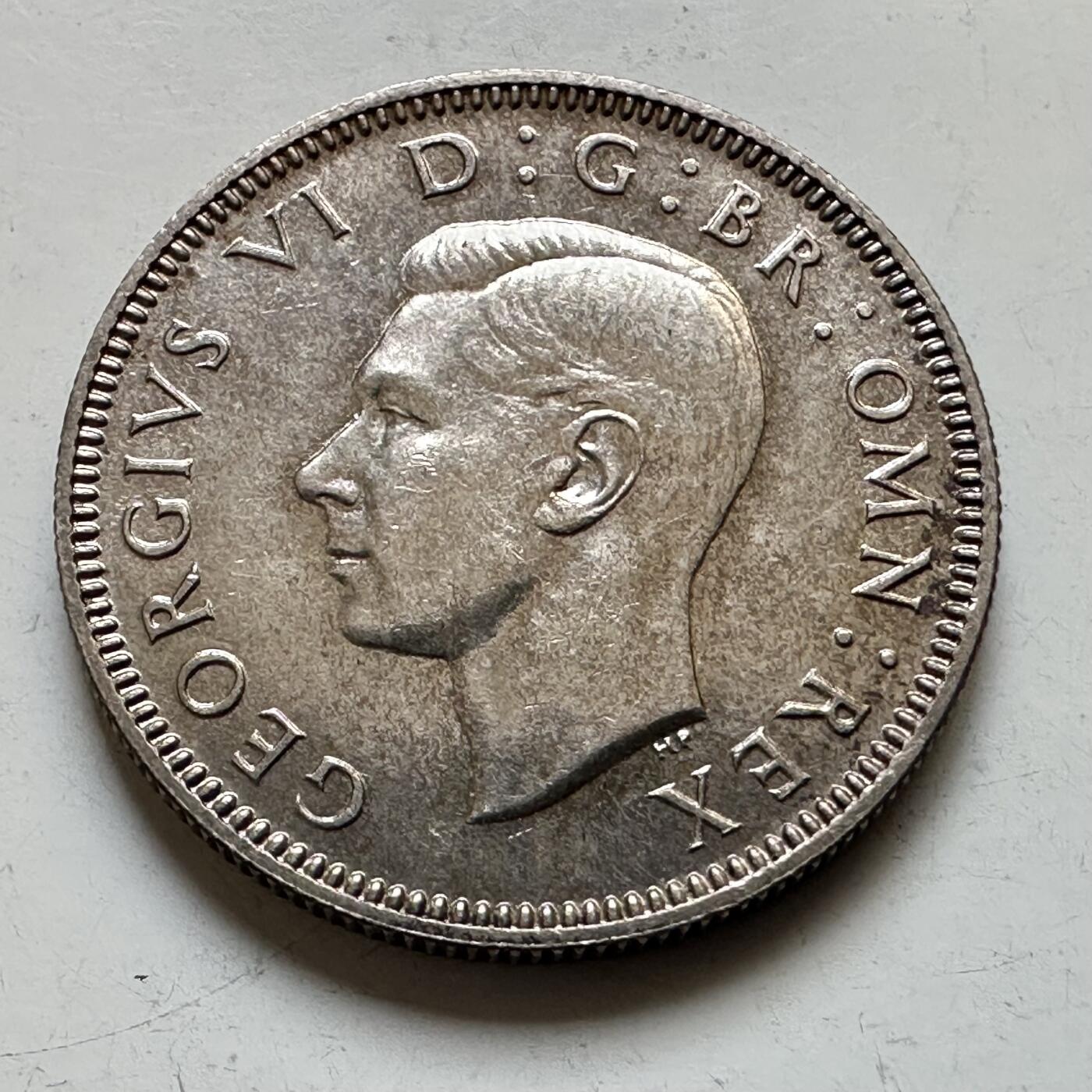 🌹外币初藏🌹🐯2026年第34场   每周二四六晚8️⃣点 接代拍 英国1937年乔治六世 1先令银币 5.66g 23.5mm 50%银