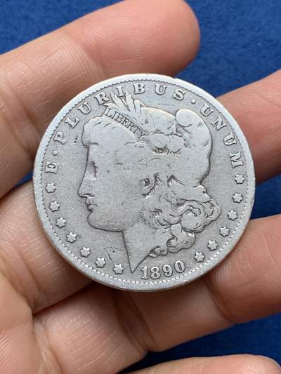 《竞宝斋》第473场 周日，周一 2场连拍 （全场包邮）欢迎送拍 - 美国1890年摩根1美元银币