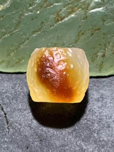 高玉化风化纹糖果玛瑙桶珠一颗，， - 高玉化风化纹糖果玛瑙桶珠一颗，，